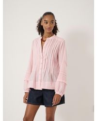 Hush - Fern Cotton Pintuck Detail Blouse - Lyst