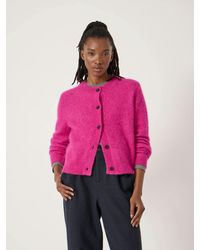 Hush - Perrin Crew Neck Alpaca Wool Cardigan - Lyst