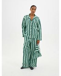 Hush - Lois Brushed Cotton Revere Collar Pyjamas + Eye Mask - Lyst