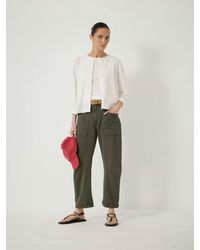 Hush - Cordi Barrel Leg Cotton Trousers - Lyst