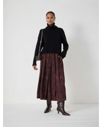 Hush - Ivy Pleated Chiffon Midi Skirt - Lyst