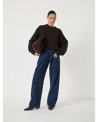 Hush - Saskia Textured Straight Leg Jeans - Lyst