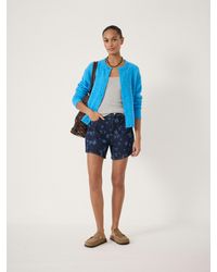 Hush - Floral Print Essential Mid-Rise Denim Shorts - Lyst