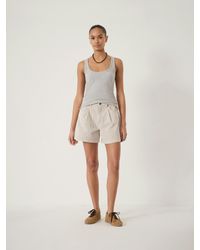 Hush - Larissa Mid-Rise Stripe Denim Shorts - Lyst