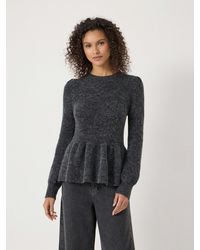 Hush - Wool Blend Peplum Top - Lyst