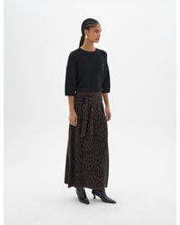 Hush - Iskra Knitted Tie Front Midi Skirt - Lyst