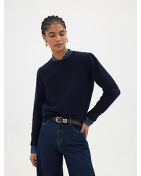 Hush - Gathered Shoulder Wool Blend Jumper - Lyst