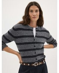 Hush - Avi Stripe Knitted Cardigan - Lyst