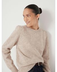 Hush - Gathered Shoulder Wool Blend Jumper - Lyst