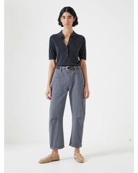 Hush - Cordi Barrel Leg Cotton Trousers - Lyst