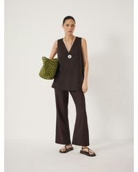 Hush - Suki Linen Blend Crop Trousers - Lyst
