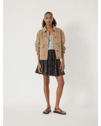 Hush - Bloom Godet Leopard Mini Skirt - Lyst