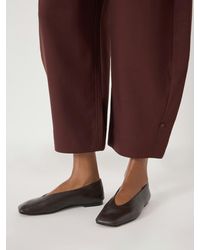 Hush - Asymmetric Leather Ballet Flats - Lyst