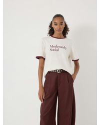 Hush - Moderately Social Ringer T-Shirt - Lyst
