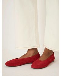 Hush - Bertie Round Toe Suede Ballet Flats - Lyst