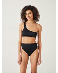 Hush - Olivia One Shoulder Rib Bikini Top - Lyst