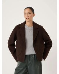 Hush - Mina Pure Wool Double Faced Cropped Blazer - Lyst