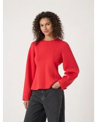 Hush - Scuba Peplum Jersey Top - Lyst