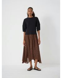 Hush - Zola Puff Sleeve Hanky Hem Dress - Lyst