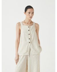 Hush - Phoebe Linen Blend Stripe Waistcoat - Lyst