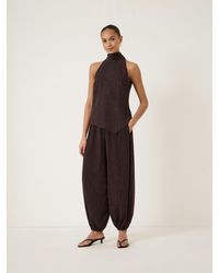 Hush - Adira Crinkle Bubble Hem Trousers - Lyst