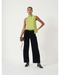 Hush - Velvet Cropped Bree Barrel Leg Jeans - Lyst