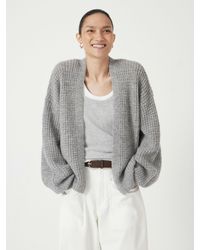 Hush - Waffle Stitch Edge To Edge Cardigan - Lyst