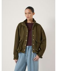 Hush - Melinda Supersoft Relaxed Funnel Neck Utility Jacket - Lyst