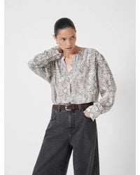 Hush - Fernanda Snake Printed Blouse - Lyst