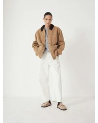 Hush - Cord Collar Oversized Boxy Barn Jacket - Lyst