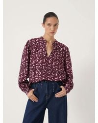 Hush - Harlow Tie Front Detail Blouse - Lyst