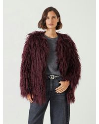 Hush - Eleanor Oversized Faux Fur Jacket - Lyst