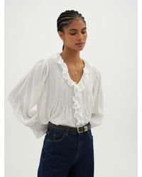 Hush - Koa Long Sleeve Crinkle Blouse - Lyst