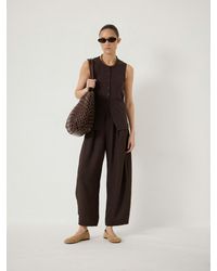 Hush - Dania Linen Blend Barrel Leg Trousers - Lyst
