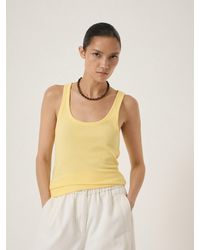 Hush - Scoop Neck Ribbed Vest - Lyst