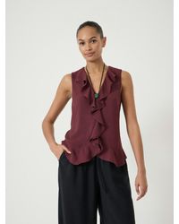Hush - Charlie Chiffon Ruffle Blouse - Lyst