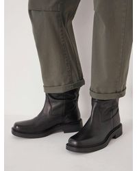 Hush - Leather Slouchy Biker Boot - Lyst