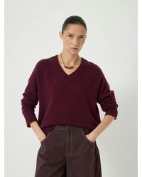 Hush - Colette Cashmere V-Neck Saddle Sleeve Jumper - Lyst