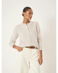 Hush - Wool Blend Gathered Shoulder Detail Cardigan - Lyst