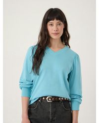 Hush - Emily V-Neck Puff Sleeve Top - Lyst
