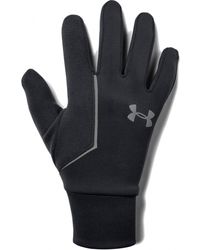 Under Armour Guantes de running con forro UA Storm para hombre - Negro