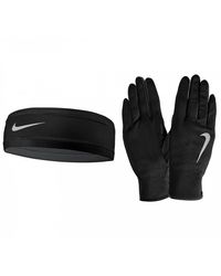 Nike Pack de cinta para el pelo + guantes Dry - Negro