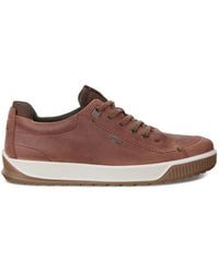 Ecco 's Wide Fit Byway Tred Gore-tex Shoes - Brown