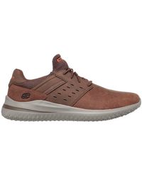 Skechers Leather Elent- Leven Boat Shoes in Brown for Men | Lyst