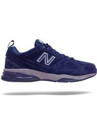 New Balance S Wide Fit Mx624v4 Navy Sneakers - Blue