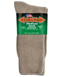 Wide Fit Shoes S Extra Wide 4850 Medical Crew Socks - Blue