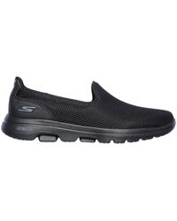 Skechers S Wide Fit Go Walk 5-15901 Walking Slip On Sneakers - Black