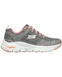 Skechers S Wide Fit 149057 Arch Fit Trainers in Black/White (Black) - Lyst