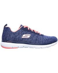 Skechers S Wide Fit Flex Appeal 3.0 13067 Walking Sneakers - Blue