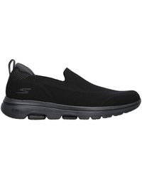 Skechers S Wide Fit Go Walk 5 Ritical - 216038 Walking Shoes - Black